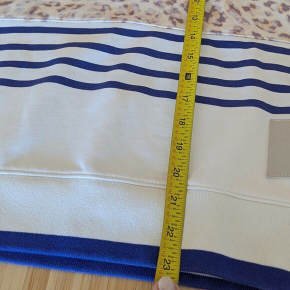 Jaggad Palmer Animal Print Striped Half Zip-Neck Logo Sweatshirt, size S - Picture 7 of 8